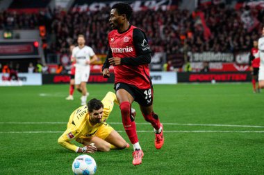 LEVERKUSEN, GERMANY - 7 Aralık 2024: Nathan Tella, Bundesliga, Bayer Leverkusen-FC St. Pauli maçı