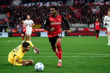 LEVERKUSEN, GERMANY - 7 Aralık 2024: Nathan Tella, Bundesliga, Bayer Leverkusen-FC St. Pauli maçı