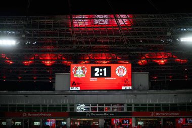 LEVERKUSEN, ALMANY - 7 Aralık 2024: Bundesliga, Bayer Leverkusen-FC St. Pauli maçı Bayarena 'da