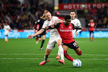 LEVERKUSEN, GERMANY - 7 Aralık 2024: Nathan Tella, Bundesliga, Bayer Leverkusen-FC St. Pauli maçı