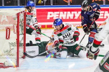 COLOGNE, ALMANY - 8 Aralık 2024: Mark Zengerle, Hokey maçı DEL Koelner Haie - Lanxess Arena 'da Augrsburger Panter