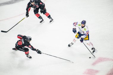 COLOGNE, ALMANY - 7 HAZİRAN, 2025 buz hokeyi maçı DeL Koelner Haie - Eisbaeren Berlin LANXESS ARENA 'da. Sadece yazı işleri için. Satmak veya dağıtmak yasaktır.
