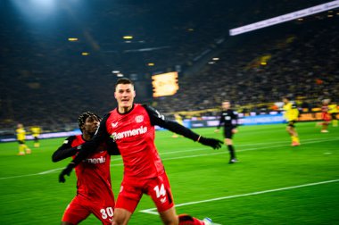 DORTMUND, GERMANY - 10 HAZİRAN 2025: Patrik Schick - Borussia Dortmund, Bayer 04 Leverkusen 'e karşı Signal Iduna Park' ta oynanan futbol maçı