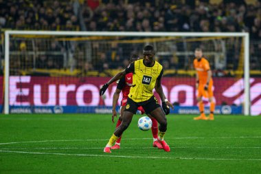 DORTMUND, GERMANY - 10 HAZİRAN 2025: Serhou Guirassy - Borussia Dortmund, Bayer 04 Leverkusen 'e karşı Signal Iduna Park' ta oynanan futbol maçı