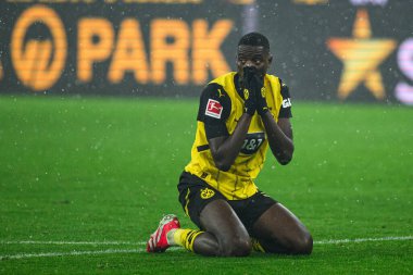 DORTMUND, GERMANY - 10 HAZİRAN 2025: Serhou Guirassy - Borussia Dortmund, Bayer 04 Leverkusen 'e karşı Signal Iduna Park' ta oynanan futbol maçı