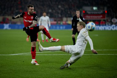 Bundesliga maçı FC Bayer 04 Leverkusen 1 'e karşı. Bayarena 'da FSV Mainz 05. Sadece yazı işleri için. Satmak veya dağıtmak yasaktır.