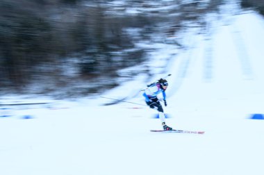 RUHPOLDING, GERMANY - 18 JANUARY, 2025: + - Relay Women, BMW IBU World Cup 2025. For editorial use only. Resale or distribution is prohibited. clipart