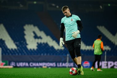 GELSENKIRCHEN, GERMANY - 21 HAZİRAN, 2025: Kiril Fesiun, Kiril Fesiun - FC Shakhtar Donetsk ile Stade Brestois 29 arasında oynanan UEFA Şampiyonlar Ligi maçı.