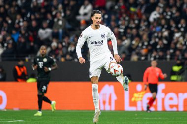 FRANKFURT, GERMANY - 23 JANUARY, 2025: Robin Koch - The UEFA Europa League football match between SG Eintracht Frankfurt and Ferencvarosi TC at Frankfurt Stadion. clipart