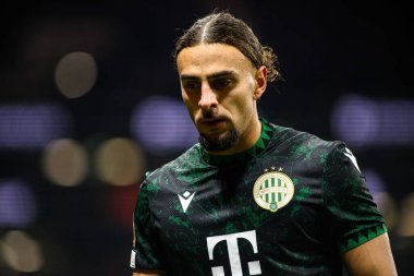 FRANKFURT, GERMANY - 23 Ocak 2025: Cebrails Makreckis - Frankfurt Stadyumu 'nda SG Eintracht Frankfurt ve Ferencvarosi TC arasında oynanan UEFA Avrupa Ligi futbol karşılaşması.