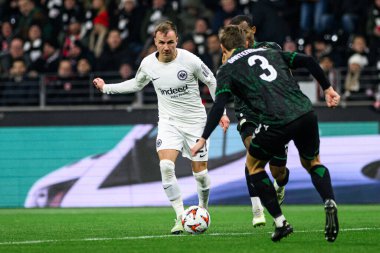 FRANKFURT, GERMANY - 23 JANUARY, 2025: Mario Gotze - Frankfurt Stadyumu 'nda SG Eintracht Frankfurt ve Ferencvarosi TC arasında oynanan UEFA Avrupa Ligi maçı.