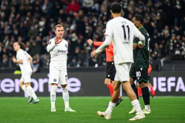 FRANKFURT, GERMANY - 23 JANUARY, 2025: Mario Gotze - The UEFA Europa League football match between SG Eintracht Frankfurt and Ferencvarosi TC at Frankfurt Stadion. clipart