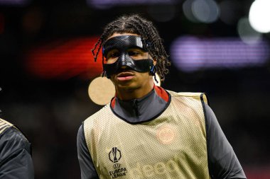 FRANKFURT, GERMANY - 23 JANUARY, 2025: Jean-Matteo Bahoya - Frankfurt Stadyumu 'nda SG Eintracht Frankfurt ve Ferencvarosi TC arasında oynanan UEFA Avrupa Ligi maçı.