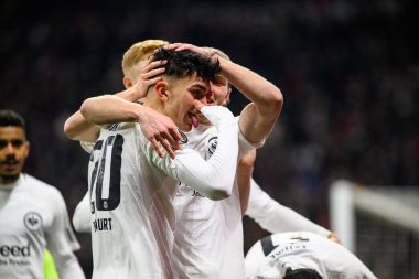 FRANKFURT, GERMANY - 23 JANUARY, 2025: Can Uzun - SG Eintracht Frankfurt ve Ferencvarosi TC arasında oynanan UEFA Avrupa Ligi maçı.
