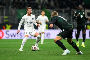 FRANKFURT, GERMANY - 23 JANUARY, 2025: Mario Gotze - Frankfurt Stadyumu 'nda SG Eintracht Frankfurt ve Ferencvarosi TC arasında oynanan UEFA Avrupa Ligi maçı.