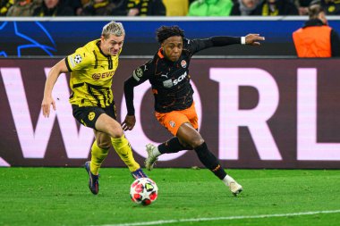 DORTMUND, GERMANY - 29 HAZİRAN 2025: Kevin - UEFA Şampiyonlar Ligi Borussia Dortmund-Shakhtar Donetsk maçı Signal Iduna Park 'ta. Sadece yazı işleri için. Satmak veya dağıtmak yasaktır.