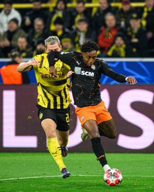 DORTMUND, GERMANY - 29 HAZİRAN 2025: Kevin - UEFA Şampiyonlar Ligi Borussia Dortmund-Shakhtar Donetsk maçı Signal Iduna Park 'ta. Sadece yazı işleri için. Satmak veya dağıtmak yasaktır.