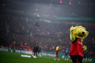 LEVERKUSEN, GERMANY - 5 Şubat 2025: - Bayena 'da Almanya Kupası (DFB Pokal) Bayer 04 Leverkusen 1. FC Koeln' e karşı.