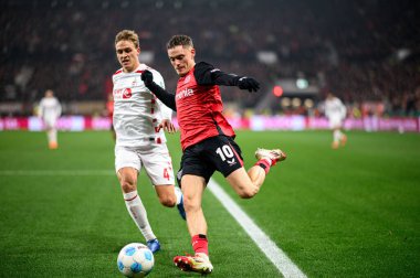 LEVERKUSEN, GERMANY - 5 Şubat 2025: Florian Wirtz - Almanya Kupası (DFB Pokal) Bayer 04 Leverkusen, Bayarena 'da 1.FC Koeln' e karşı.