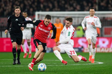 LEVERKUSEN, GERMANY - 5 Şubat 2025: Florian Wirtz - Almanya Kupası (DFB Pokal) Bayer 04 Leverkusen, Bayarena 'da 1.FC Koeln' e karşı.