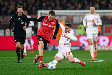 LEVERKUSEN, GERMANY - 5 Şubat 2025: Florian Wirtz - Almanya Kupası (DFB Pokal) Bayer 04 Leverkusen, Bayarena 'da 1.FC Koeln' e karşı.