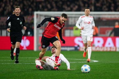 LEVERKUSEN, GERMANY - 5 Şubat 2025: Florian Wirtz - Almanya Kupası (DFB Pokal) Bayer 04 Leverkusen, Bayarena 'da 1.FC Koeln' e karşı.