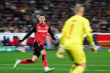 LEVERKUSEN, GERMANY - 5 Şubat 2025: Patrik Schick - Almanya Kupası (DFB Pokal) Bayer 04 Leverkusen 'e karşı Bayarena' da 1.FC Koeln.