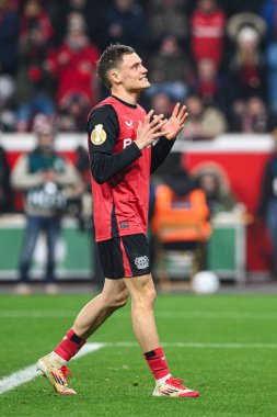 LEVERKUSEN, GERMANY - 5 Şubat 2025: Florian Wirtz - Almanya Kupası (DFB Pokal) Bayer 04 Leverkusen, Bayarena 'da 1.FC Koeln' e karşı.