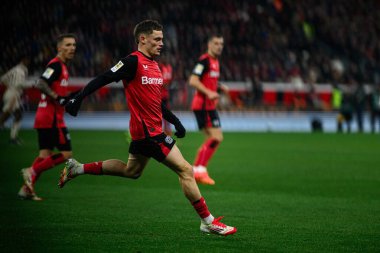LEVERKUSEN, GERMANY - 15 Şubat 2025: Florian Wirtz, The Bundesliga maçı Bayer 04 Leverkusen 'e karşı Bayern Muenchen Bayarena' da