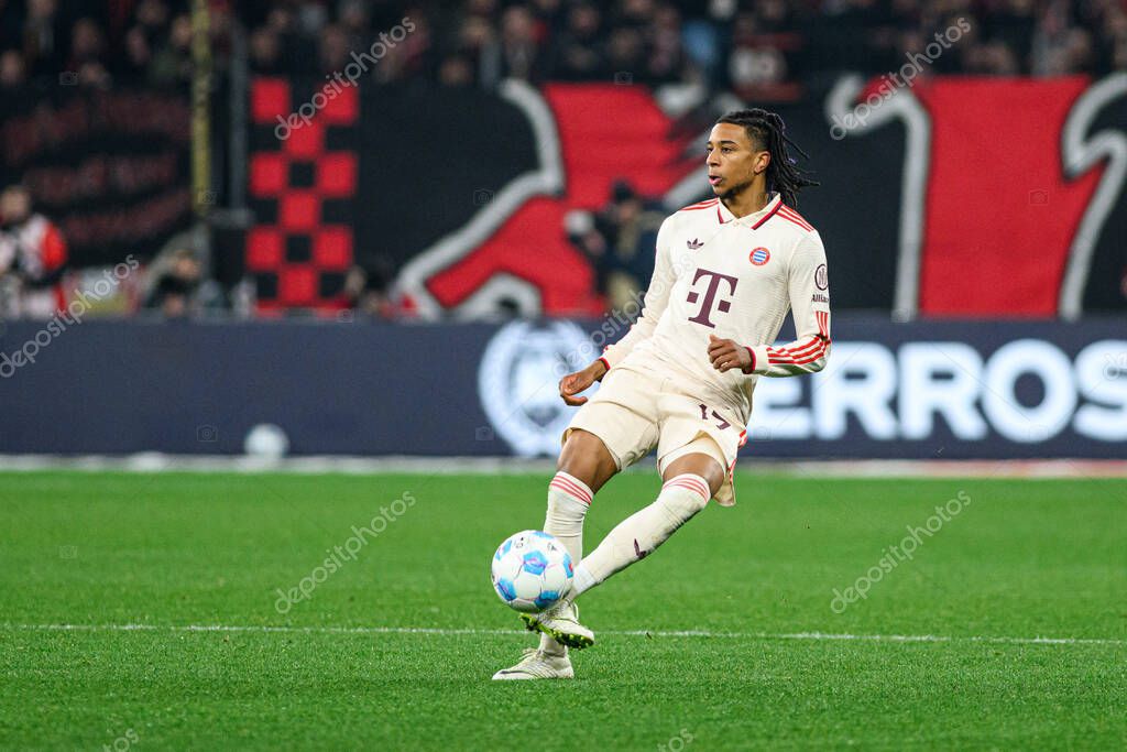 LEVERKUSEN, GERMANY - 15 FEBRUARY, 2025: Michael Olise, The Bundesliga match FC Bayer 04 Leverkusen vs FC Bayern Muenchen at BayArena