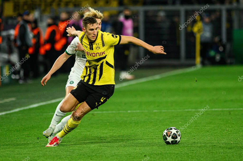DORTMUND, GERMANY - 19 FEBRUARY, 2025: Nico Schlotterbeck - The match UEFA Champions League Borussia Dortmund vs. Sporting Lisboa at Signal Iduna Park.