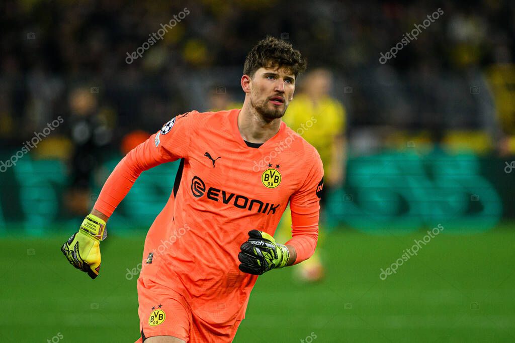 DORTMUND, GERMANY - 19 FEBRUARY, 2025: Gregor Kobel - The match UEFA Champions League Borussia Dortmund vs. Sporting Lisboa at Signal Iduna Park.