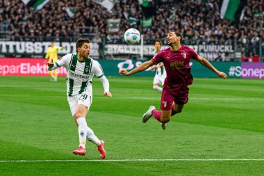 MOENCHENGLADBACH, GERMANY - 22 Şubat 2025: Joe Scally - Bundesliga Borussia Moenchengladbach FC Augsburg 'a karşı Borussia Park' ta oynanan futbol maçı.