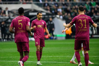 MOENCHENGLADBACH, GERMANY - 22 Şubat 2025: Alexis Claude-Maurice - Bundesliga Borussia Moenchengladbach FC Augsburg 'a karşı Borussia Park' ta oynanan futbol maçı.