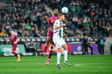 MOENCHENGLADBACH, GERMANY - 22 Şubat 2025: Bundesliga Borussia Moenchengladbach-FC Augsburg maçı Borussia Park 'ta.