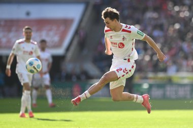 COLOGNE, GERMANY - 23 Şubat 2025: Jooel Schmied - 2.Bundesliga 1.FC Koeln-Fortuna Duesseldorf 1895 Rhein Energie Stadion maçında.