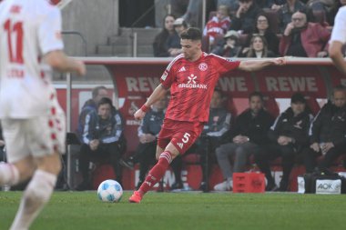 COLOGNE, GERMANY - 23 Şubat 2025: Moritz Heyer - 1.Bundesliga 1.FC Koeln-Fortuna Duesseldorf 1895 Rhein Energie Stadion maçında.