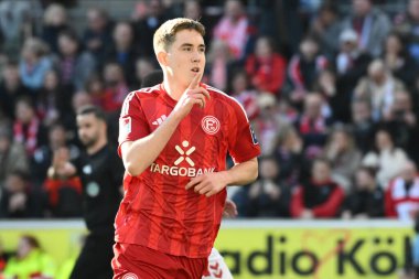 COLOGNE, GERMANY - 23 Şubat 2025: Isak Bergmann Johannesson - 2.Bundesliga 1.FC Koeln-Fortuna Duesseldorf 1895 Rhein Energie Stadyumu 'nda oynanan futbol maçı.