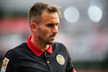 LEVERKUSEN, ALMANY - 5 EKİM, 2024: Aleix Garcia, Bundesliga, maç 2. Bayer 04 Leverkusen, Bayarena 'da Holstein Kiel' e karşı.