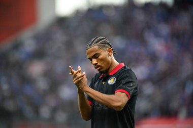 LEVERKUSEN, ALMANY - 5 EKİM, 2024: Amine Adli, Bundesliga, maç 2. Bayer 04 Leverkusen, Bayarena 'da Holstein Kiel' e karşı.
