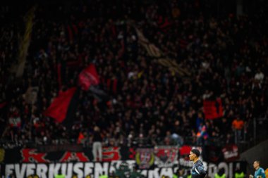 FRANKFURT, GERMANY - 1 Mart 2025: Amine Adli - Bundesliga maçı Eintracht Frankfurt FC Bayer 04 Leverkusen 'e karşı Deutsche Bank Park. 
