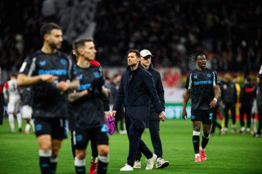 FRANKFURT, GERMANY - 1 Mart 2025: Xabi Alonso - Bundesliga maçı Eintracht Frankfurt - FC Bayer 04 Leverkusen Deutsche Park 'ta. 