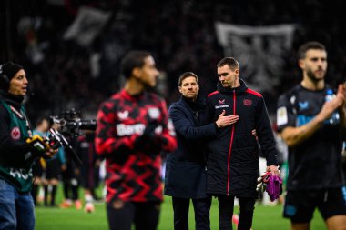 FRANKFURT, GERMANY - 1 Mart 2025: Xabi Alonso - Bundesliga maçı Eintracht Frankfurt - FC Bayer 04 Leverkusen Deutsche Park 'ta. 