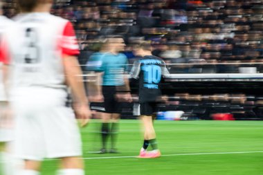 FRANKFRT, GERMANY - 1 Mart 2025: Florian Wirtz - Bundesliga maçı Eintracht Frankfurt FC Bayer 04 Leverkusen 'e karşı Deutsche Park' ta. 