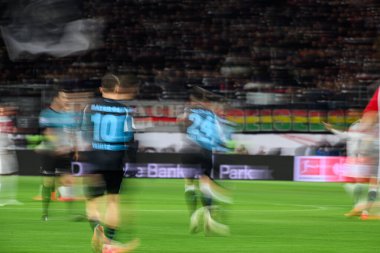 FRANKFRT, GERMANY - 1 Mart 2025: Florian Wirtz - Bundesliga maçı Eintracht Frankfurt FC Bayer 04 Leverkusen 'e karşı Deutsche Park' ta. 