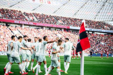 LEVERKUSEN, ALMANY - 8 Mart 2025: Romano Schmid - Bundesliga, maç 25. Bayer Leverkusen, Bayarena 'da Werder Bremen' e karşı.