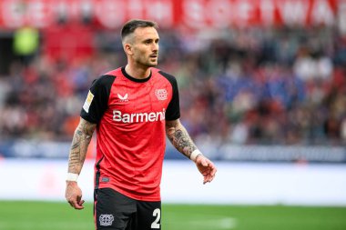LEVERKUSEN, ALMANY - 8 Mart 2025 Aleix Garcia - Bundesliga, maç 25. Bayer Leverkusen, Bayarena 'da Werder Bremen' e karşı.