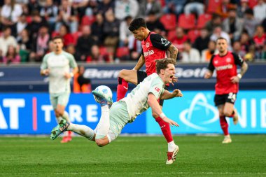 LEVERKUSEN, ALMANY - 8 Mart 2025: Exequiel Palacios - Bundesliga, maç 25. Bayer Leverkusen, Bayarena 'da Werder Bremen' e karşı.