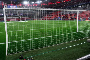 LEVERKUSEN, GERMANY - 11 Mart 2025: Stadyum - Bayer 04 Leverkusen-FC Bayern Münih arasındaki UEFA Şampiyonlar Ligi futbol maçı.