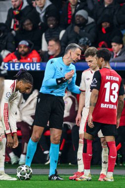 LEVERKUSEN, GERMANY - 11 Mart 2025: Slavko Vinciç - Bayer 04 Leverkusen ile Bayarena 'da FC Bayern Münih arasındaki UEFA Şampiyonlar Ligi maçı.